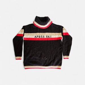 Lou & Grey Black and Red Turtleneck Sweater